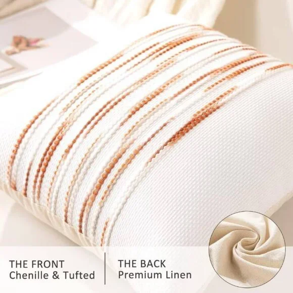 WANLIRD Boho Throw Pillow Covers 18x18 Set of 2 - Picture 2 of 4